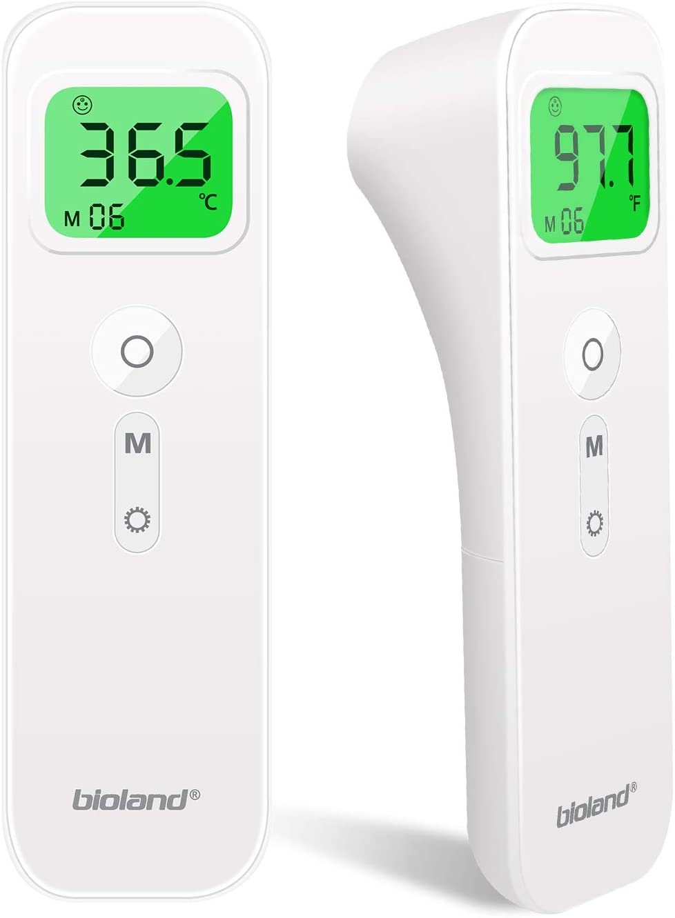 Termometro febbre infrarossi fronte senza contatto per adulti/bambini,termometri digitali frontale per febbre corporeo scanner con allarme