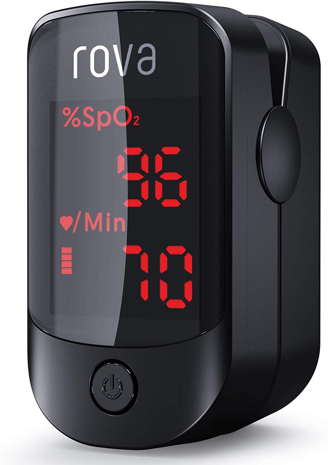 Pulsossimetro, Rova Saturimetro Ossimetro da Dito Portatile, Letture Immediate e Consecutive, Display OLED per Frequenza Del Polso(PR) e La Saturazione di Ossigeno(Spo2)
